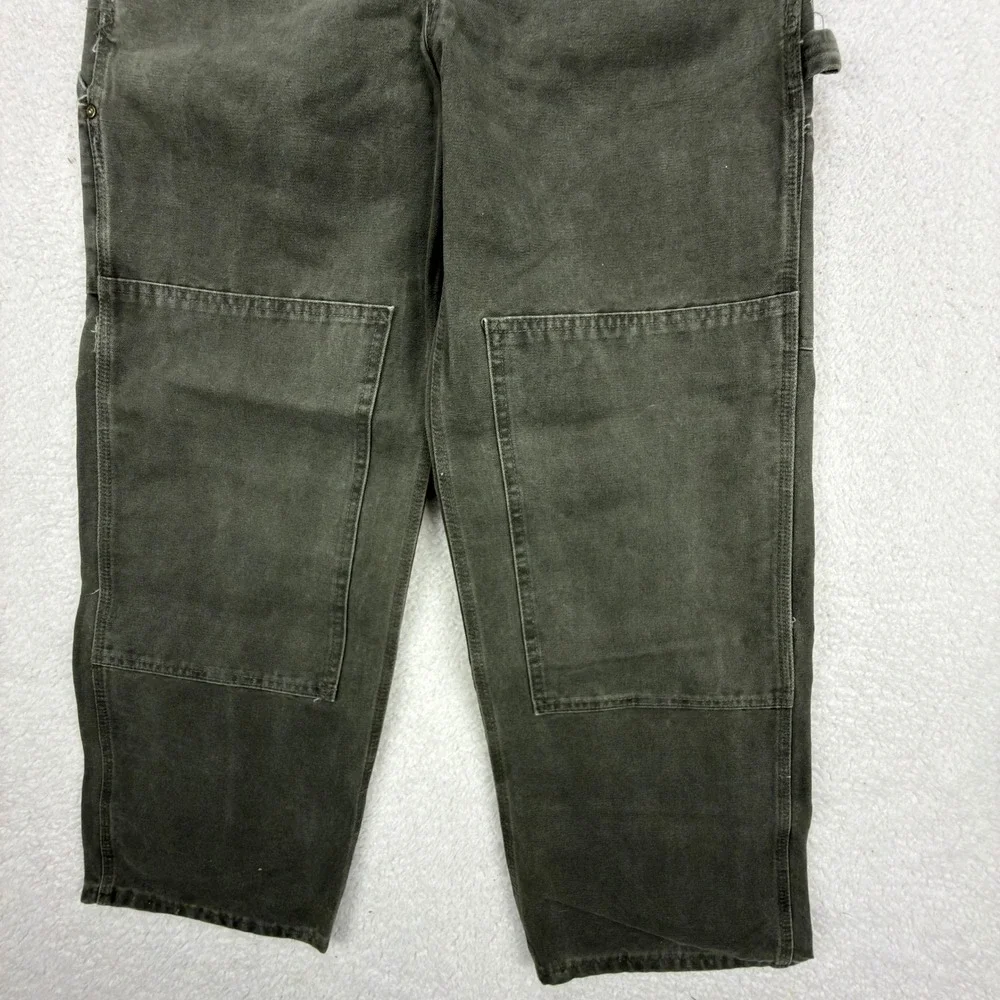 Carhartt Sandstone Bib Overall Double Knee Men 32X30 R06 MOS Green NWT NOS